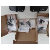 Baldwin 1140190I 0.62 in. Radius Corner Hinge, Satin Black, 4 x 4 in, 3 Pack