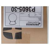 Progress Lighting White 1-Light Flush Mount with White Glass