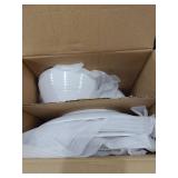 Parhoma 12-Piece Modern White Melamine Dinnerware Set Service for 4 People - Retail: $161