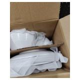 Parhoma 12-Piece Modern White Melamine Dinnerware Set Service for 4 People - Retail: $161