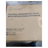 Ciokea Folding Adirondack Chair with Ottoman - Retail: $149