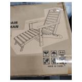 Ciokea Folding Adirondack Chair with Ottoman - Retail: $149