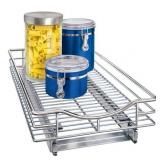 LYNK PROFESSIONAL® 11 W x 21 D Pull Out Cabinet Organizer  Slide Out Drawers for Kitchen Cabinets - Sliding Pull-Out Pantry Shelves  Home Shelf Organizers - Lifetime Ltd. Warranty  Chrome - Retail: