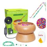 Xmada Electric Bead Spinner - Clay Bead Spinner with 2PC Beading Needles and Seed Beads, Waist Beads Kit, Bead Spinner for Jewelry Making, Electric | Speed Adjustment Beading Tools (Original) - Retail