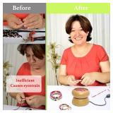 Xmada Electric Bead Spinner - Clay Bead Spinner with 2PC Beading Needles and Seed Beads, Waist Beads Kit, Bead Spinner for Jewelry Making, Electric | Speed Adjustment Beading Tools (Original) - Retail
