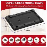 LULUCATCH Mouse Traps, 12 Pack Sticky Mouse Traps Indoor for Home, Pre-Baited Non-Toxic Bulk Glue Traps for Rats, Mice, Mole, Lizards, Pet Safe Pest Control for Home and Garage - Retail: $8