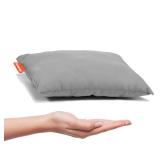 Pipsqueak Small Pillow - Mini 11 x 7 inches - Tiny Pillow for Travel, Dogs, Toddlers, Kids, Lumbar, Knees and Neck - Gray - Retail: $13