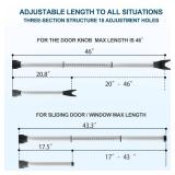 Rerishom Door Security Bar, Door Stoppers Security bar,Heavy Duty Door Lock Security Door Jammer Door Stopper for Apartment, Hotel Room,Screen Door Hardware, 1 Pack - Retail: $25