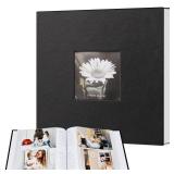 Popotop Photo Album 4x6 200 Photos with Writing Space, Leather Cover Album with Display Picture Window, Photo Book for Wedding Family Baby Gift - Retail: $13