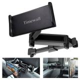 Timewall Car Headrest Tablet Mount, Backseat Seat Universal Cell Phone Holder 360 Swivel Rotating Angle Adjustable Stretchable for iPad iPhone, Samsung, Switch, 5-11\ Tablet Phone Black - Retail: $16i