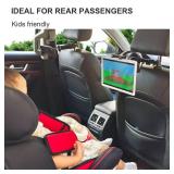 Timewall Car Headrest Tablet Mount, Backseat Seat Universal Cell Phone Holder 360 Swivel Rotating Angle Adjustable Stretchable for iPad iPhone, Samsung, Switch, 5-11\ Tablet Phone Black - Retail: $16i