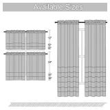 DONREN 12 Inches Long Black Valances for Windows - 2 Panels Blackout Window Valances for Basement with Rod Pocket (42 Inches Wide) - Retail: $17