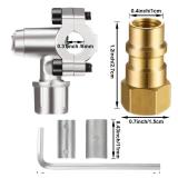 Mudder Bpv31 Piercing Valve 134a Kit R134a Refrigerant Charge Hose with Gauge, Hose Refrigerant Can Tap with Gauge R134a Can Connect to R12/r22 Port 1/2 and Universal Retrofit Valve with Dust Cap - Re
