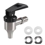 Stainless Steel Beer Beverage Dispenser Replacement Spigot Faucet Black Handle for Coffee Jar Juice Cold Hot Water Wine Beer Drink barrel Milk tea bucket by MUGLIO(16mm) - Retail: $15