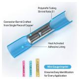 TICONN 60PCS Heat Shrink Butt Wire Connector Kit, Insulated Waterproof Electrical Wire Crimp Terminals Butt Splice for Marine Automotive (60PCS) - Retail: $9