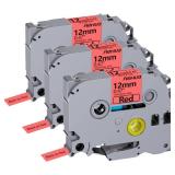 Hehua Tape Tze Tz 12mm 0.47 Laminated Red Compatible for Brother P-Touch TZe-431 TZe431 TZ-431 TZ431 Tape for Ptouch PT D210 D200 D220 D610 H110, 1/2