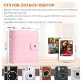 Mini Photo Album for Fujifilm Instax Mini Camera, Polaroid Camera, 52 Pockets Photo Book for 2x3 inch Films, Small Albums for Fujifilm Instax Mini 12 11 9 40 99 90 8 7 Evo LiPlay Instant Camera, Pink 