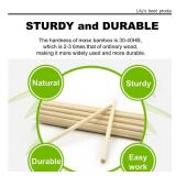 HOPELF 10PCS Bamboo Sticks - 1/2 x 17.5 Inch Dowel Rods for Crafts, DIYers - Retail: $12