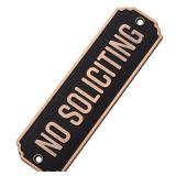 Maoerzai No Soliciting Door Sign, No Soliciting Thank You Sign Wall Plaque Home Decor Accessories Door Or Wall. - Retail: $10