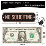 Maoerzai No Soliciting Door Sign, No Soliciting Thank You Sign Wall Plaque Home Decor Accessories Door Or Wall. - Retail: $10