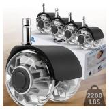 Office Chair Wheels Replacement-2 Inch Heavy Duty Caster Wheels,Quick and Quiet Rolling Chair Casters (Set of 5),Desk Chair Wheels Universal Fit,Safe for All Floor or Carpet *actual item may differ fr