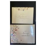 Elegant Floral Memory Book with Guest Sign-in Set - Retail: $35