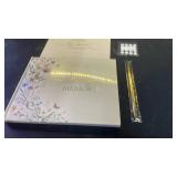 Elegant Floral Memory Book with Guest Sign-in Set - Retail: $35