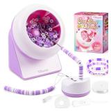 Tilhumt Clay Bead Spinner, Electric Bead Spinner for Jewelry Making, Friendship Bracelets Maker with Needle and Elastic String, Gift for Patent Design, Purple (Beads Not Included) - Retail: $17