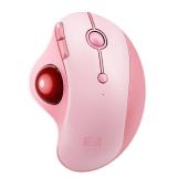 seenda Wireless Trackball Mouse, Bluetooth Ergonomic Rollerball Mouse Rechargeable Multi Devices USB/Bluetooth Connection Thumb Control Mice Compatible for Mac/Android/Windows Computers, Pink - Retail