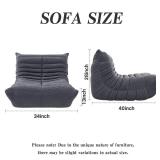 Swbvs Bean Bag Chair, Lazy Floor Sofa Couch for Adults and Kids, Fireside Chair with Ergonomic Design, Memory Foam Lounge Chair for Living Room Bedroom, Office, Grey - Retail: $129