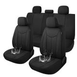 CAROMOP Waterproof Car Seat Cover Full Seats, Neoprene Seat Covers for Cars,Split Bench Compatible Car Interior Covers, Universal Fit Most Car Sedan Truck SUV(Black) 2 Set - Retail: $45