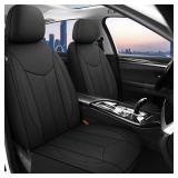 CAROMOP Waterproof Car Seat Cover Full Seats, Neoprene Seat Covers for Cars,Split Bench Compatible Car Interior Covers, Universal Fit Most Car Sedan Truck SUV(Black) 2 Set - Retail: $45