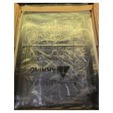 Furologee Nightstands Set 2, Night Stand with 2 Fabric Drawers, Bedside Tables with Open Shelf, Wooden Top, Hooks, Backboard Design, Metal Frame, End Tables for Bedroom/Living Room/Study/Black Oak - R