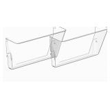 Gawerk 2 Pack Clear Acrylic Single Pocket, Plastic Hanging Wall Mount File Holder for Office Home, Clear - Retail: $23