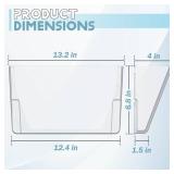 Gawerk 2 Pack Clear Acrylic Single Pocket, Plastic Hanging Wall Mount File Holder for Office Home, Clear - Retail: $23
