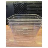 Storex Small Cubby Bin  Clear  4-Pack - Retail: $51