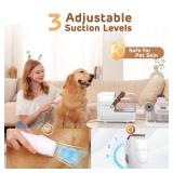 Dog Grooming Vacuum Kit - 3L Vacuum with 7 Tools, Low Noise Electric Clipper and Brush for Pet Shedding at Home, White - Retail: $50