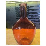 Hewory Large Amber Glass Vase for Decor 12in Tall Farmhouse Decorative Floor Vase, Round Bubble Balloon Vase Glass Jug Vases for Coffee Table Fireplace Mantel Entryway Living Room Bedroom Kitchen - Re