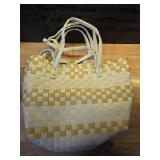 Woven Two-Tone Tote Bag 3 Count - Retail: $35