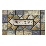 CHICHIC 18 x 30 Inch Square Welcome Door Mat Front Doormat Outdoors for Home Entrance Outdoors Mat for Outside Entry Way Doormat Entry Rugs, Heavy Duty Non Slip Rubber Back Low Profile - Retail: $30