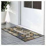 CHICHIC 18 x 30 Inch Square Welcome Door Mat Front Doormat Outdoors for Home Entrance Outdoors Mat for Outside Entry Way Doormat Entry Rugs, Heavy Duty Non Slip Rubber Back Low Profile - Retail: $30