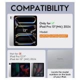 CHESONA for iPad Pro 13 Inch Case 2024 with Keyboard (M4-2024/M5-2025), Magnetic Detachable Keyboard with Backlit, 2 Wireless Channels, Touchpad and Pencil Holder, Precise Cutouts Case for iPad Pro 13