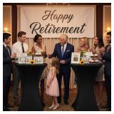 HolidayIdeas Cocktail Table Covers, Single Fitted Stretch Spandex Square Corners Cocktail Tablecloths,High Top Table Cloths (Black, Fit for 30\-32\in Diameter x 43\in Height Tables) - Retail: $22in