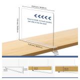 HBlife 6 Pack Closet Organizers and Storage, Clear Shelf Dividers, Vertical Purse Organizer for Closet Perfect for Sweater, Shirts, Handbags in Bedroom and Kitchen, Acrylic Bookshelf for Organization 