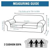 H.VERSAILTEX Real Velvet Plush 3 Piece Stretch Sofa Covers Couch Covers for 2 Cushion Couch Sofa Slipcovers Width Up to 90 Inch Feature Thick Soft Stay in Place (Large Sofa, Grey) - Retail: $48