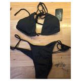 Zuobamio Black Ribbed Bikini Set XS - Retail: $25