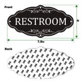 Neutral Restroom Sign - 2PCS, Self-Adhesive and Waterproof for Home and Business 7.9? x 4? Acrylic Restroom Sign with 3M Tape, Multiple Mounting Options for Offices, Stores, Doors and Wall - Retail: $