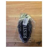 Neutral Restroom Sign - 2PCS, Self-Adhesive and Waterproof for Home and Business 7.9? x 4? Acrylic Restroom Sign with 3M Tape, Multiple Mounting Options for Offices, Stores, Doors and Wall - Retail: $