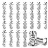 Etauwe M5 x 25mm Heavy Duty Hollow Wall Anchors, Zinc Plated Steel Hollow Drive Wall Anchor Screws for Drywall, Plaster and Tile?30 PCS - Retail: $8