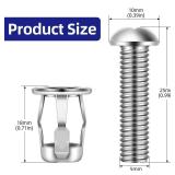 Etauwe M5 x 25mm Heavy Duty Hollow Wall Anchors, Zinc Plated Steel Hollow Drive Wall Anchor Screws for Drywall, Plaster and Tile?30 PCS - Retail: $8